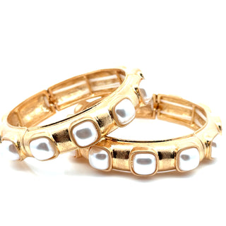 Mirren Pearl Stretch Bracelet - Born To Glam