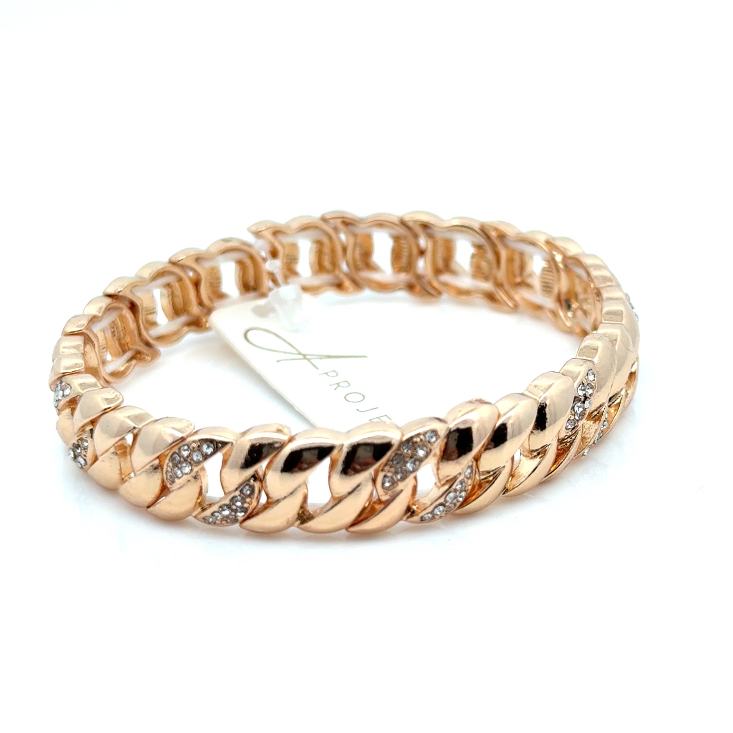 Nova CZ Link Stretch Bracelet - Born To Glam Born To Glam