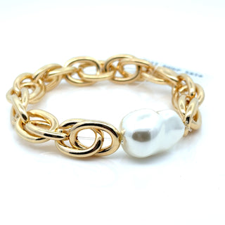 Pearl Link Stretch Bracelet - Born To Glam