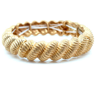 Twisted Gold Stretch Bracelet - Born To Glam