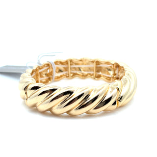Vicky Twisted Gold Stretch Bracelet - Born To Glam