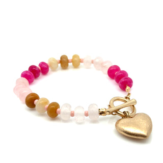 Pink Multi Heart Bracelet - Born To Glam