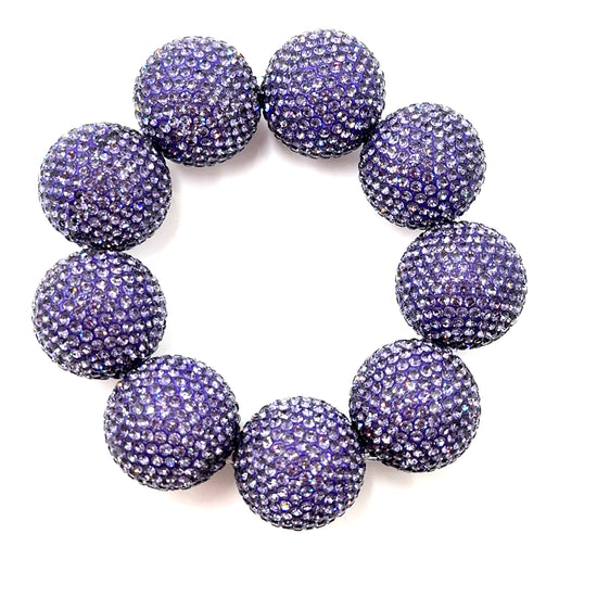 Crystal Sphere Stretch Statement Bracelet - Born To Glam Born To Glam