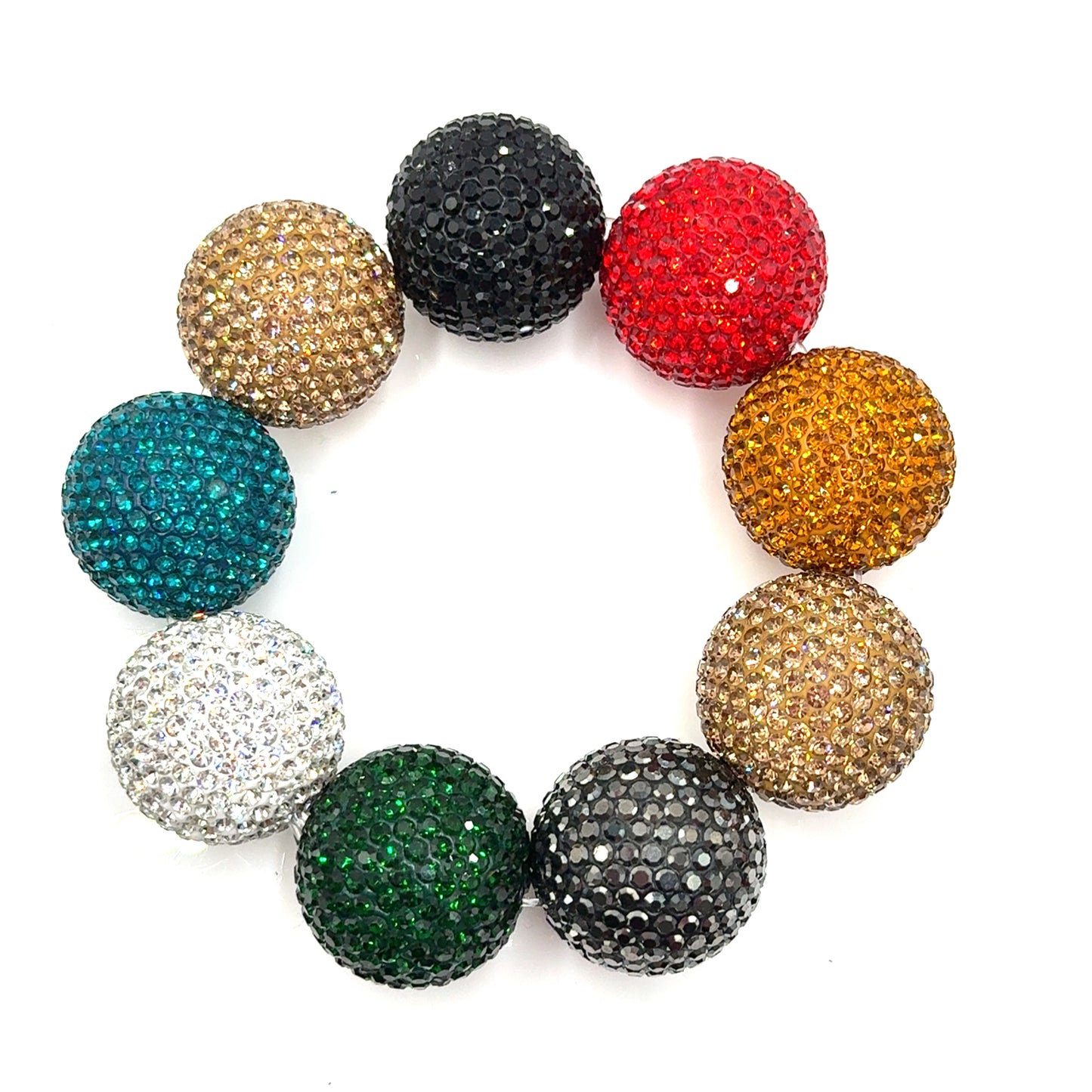 Crystal Sphere Stretch Statement Bracelet - Born To Glam Born To Glam