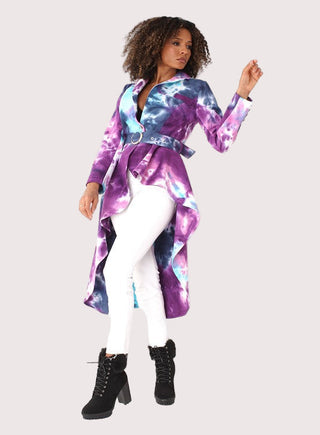 Belted Tie Dye Jacket
