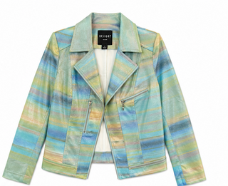 Pastel Metallic Moto Jacket