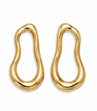 Gold Sculptural Statement Earrings