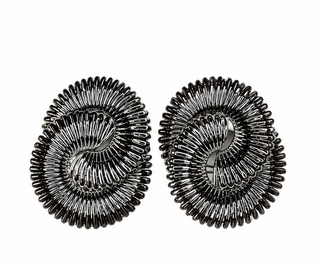 Silver Statement Swirl Earrings