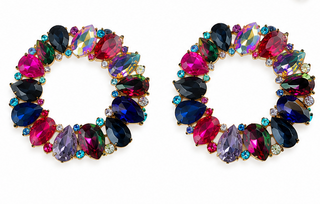 Wildflower Multicolor Gem Embellished Earrings
