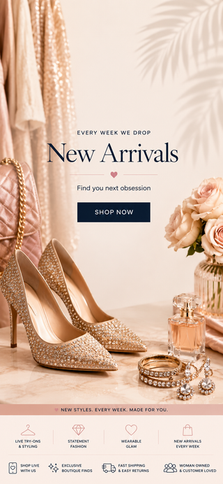 Born To Glam New Arrivals homepage hero image
