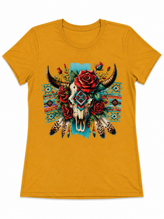 Yellow Bull Rose Graphic Tee