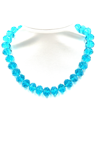 Adjustable 16mm Rondelle Short Necklace - Born To Glam