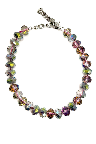 Adjustable 16mm Rondelle Short Necklace - Born To Glam