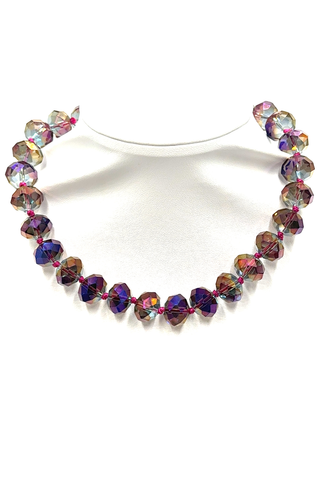Adjustable 16mm Rondelle Short Necklace - Born To Glam