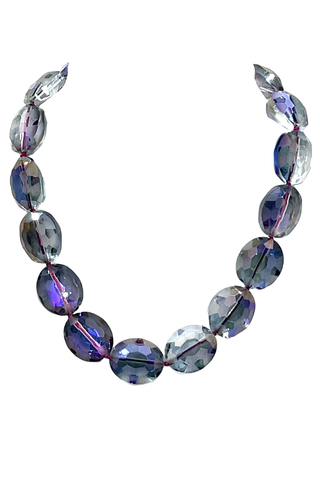 Crystal Oval Short Necklace - Born To Glam
