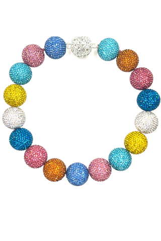 Crystal Sphere Statement Necklace - Born To Glam