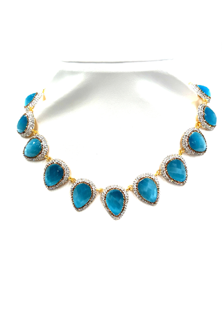 Cat's Eye Gemstone Statement Collar Necklace - Born To Glam