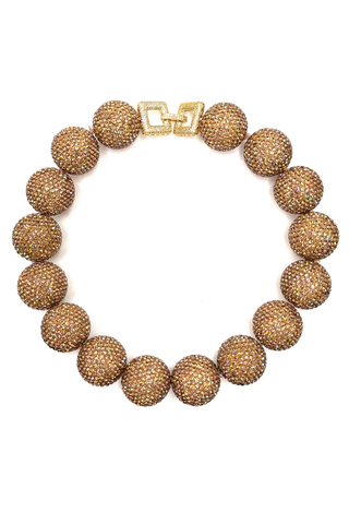 Crystal Sphere Statement Necklace - Born To Glam
