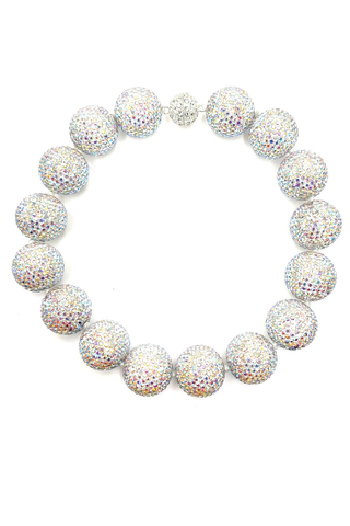 Crystal Sphere Statement Necklace - Born To Glam