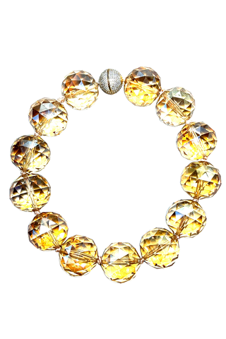30mm Crystal Sphere Short Necklace - Born To Glam