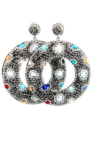 Colored Gems Crystal Earring - Born To Glam