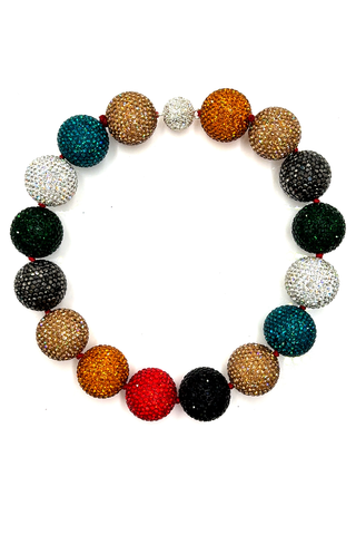 Crystal Sphere Statement Necklace - Born To Glam