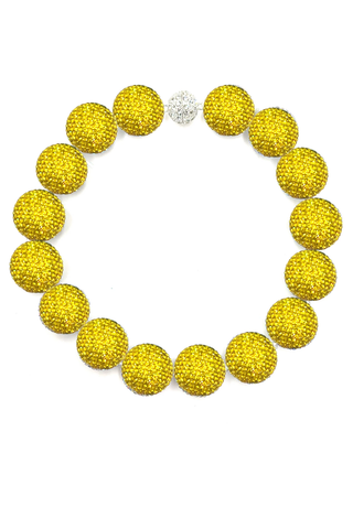 Crystal Sphere Statement Necklace - Born To Glam