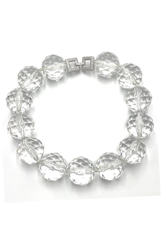 30mm Crystal Sphere Short Necklace - Born To Glam