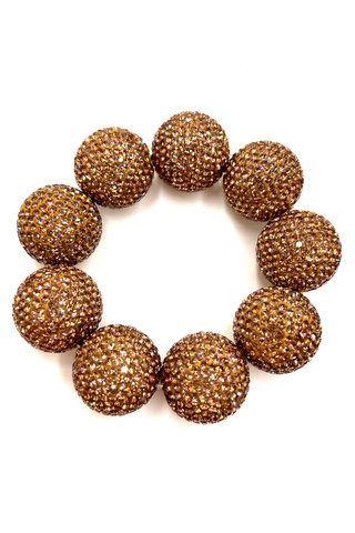 Crystal Sphere Stretch Statement Bracelet
