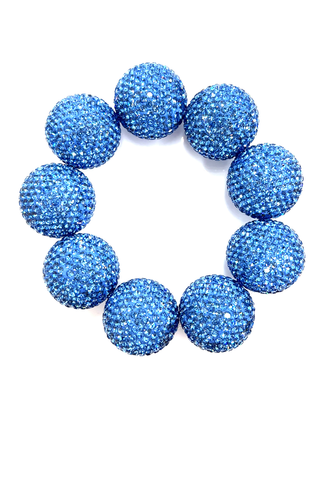 Crystal Sphere Stretch Statement Bracelet - Born To Glam