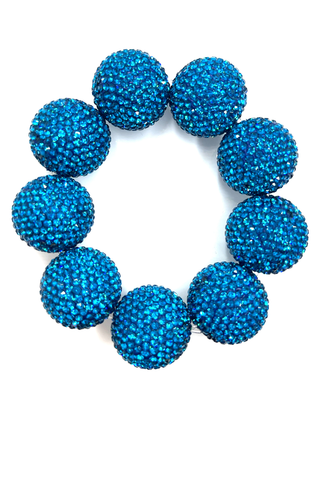 Crystal Sphere Stretch Statement Bracelet - Born To Glam