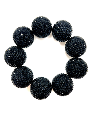 Crystal Sphere Stretch Statement Bracelet - Born To Glam
