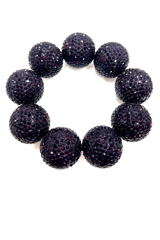 Crystal Sphere Stretch Statement Bracelet - Born To Glam