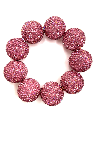 Crystal Sphere Stretch Statement Bracelet - Born To Glam