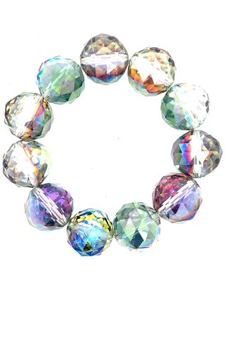 Crystal Sphere Stretch Bracelet - Born To Glam