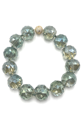 30mm Crystal Sphere Short Necklace - Born To Glam