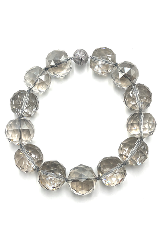 30mm Crystal Sphere Short Necklace - Born To Glam