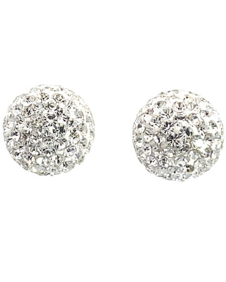 White Crystal Stud Earring - Born To Glam