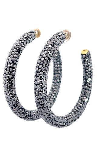 Crystal 925 Sterling Silver Hoops - Born To Glam