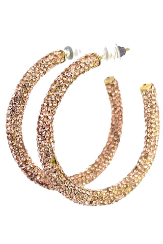 Crystal 925 Sterling Silver Hoops - Born To Glam