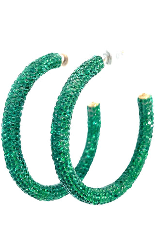 Crystal 925 Sterling Silver Hoops - Born To Glam