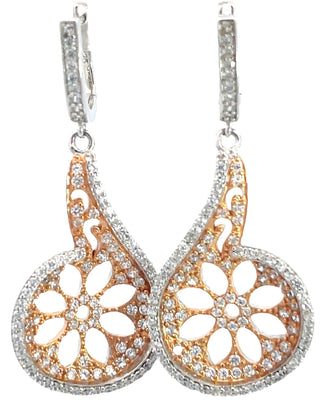 Rose Gold Floral Sterling Silver Earring - Born To Glam