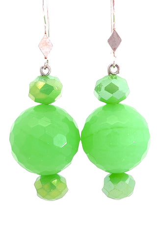 Lime Green Quartz Sterling Silver Earring - Born To Glam