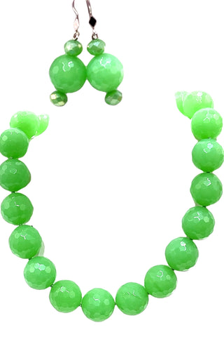 Lime Green Quartz Short Necklace - Born To Glam