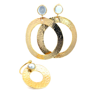 Gold Brass Black Druzy Set - Born To Glam