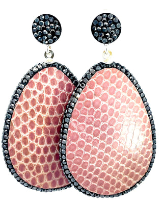 Leather 925 Sterling Silver Teardrop Earrings - Born To Glam