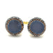 Blue Druzy Gold & Silver