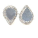 Blue Druzy Silver Crystal