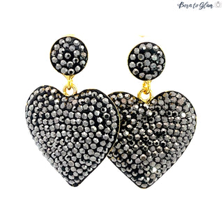 Heart Crystal 925 Sterling Silver Earrings - Born To Glam