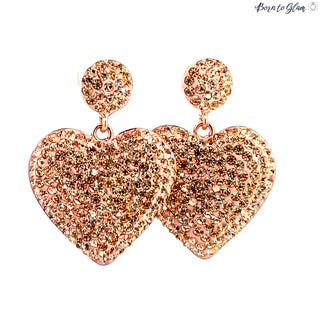 Heart Crystal 925 Sterling Silver Earrings - Born To Glam